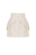 Buckle Belted Mini Skirt