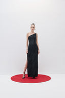 Asymmetric Brocade Dress