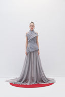 Asymmetrıc Dress Wıth Chıffon Long Skırt