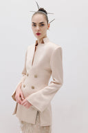 Satin Beige Blazer