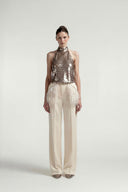Halter Sequin Top