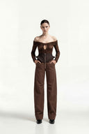 Boat-Neck Lace Top