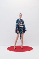 Japanese Collar Floral Dress