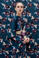 Japanese Collar Floral Dress