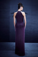 Embroidered Halter Neck Dress