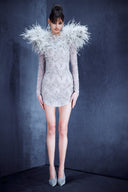 Mini Dress with Embroidery