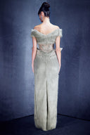 Embroided Corseted Gown