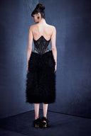 Corseted Fur Dress
