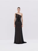 Lace Gown with Corset Detailing