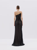 Lace Gown with Corset Detailing