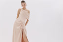 One Shoulder Draped Gown