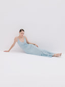 Sequin Gown with a V-neck and Embellished Straps