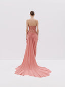 Blush Pink Lace Corset Gown