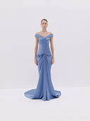 Off the Shoulder Gown with Slit