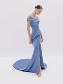 Off the Shoulder Gown with Slit