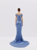 Off the Shoulder Gown with Slit