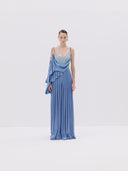 Flowing Asymmetrical Pleated Dress