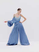 Flowing Asymmetrical Pleated Dress