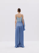Flowing Asymmetrical Pleated Dress