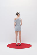 Draped One-Shoulder Dress