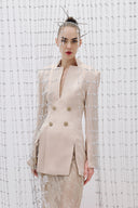 Satin Beige Blazer