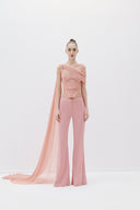 Draped Asymmetric Bustier