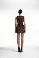 Lace Lace-Up Mini Dress