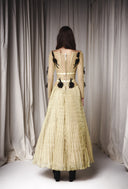 Pleated Dress With Flower Detail