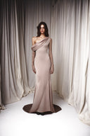One Shoulder Satin Dress