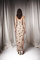 Embroidered Dress With Slit