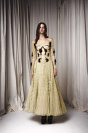 Pleated Dress With Flower Detail