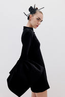 Velvet Balloon Sleeve Mini Dress