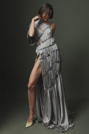 Natural Stone Draped Dress