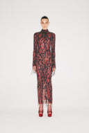 Embroidered Midi Dress