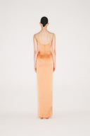 Orange Satin Dress