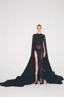 Ruffled Chiffon Cape