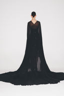 Ruffled Chiffon Cape