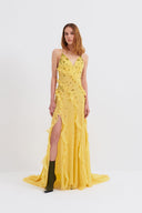 Ruffled V-Neck Dress