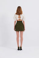 Buckle Belted Mini Skirt