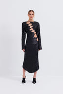 Sequin Embellished Midi Dress