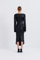 Sequin Embellished Midi Dress