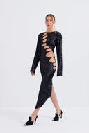 Sequin Embellished Midi Dress