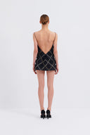 Embellished Organza Mini Dress