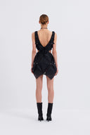 Cut-Out Embellished Organza Dress